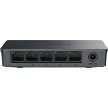 Grandstream GWN7700 nevaldomas jungiklis 5x Gigabit prievadai 10 Gbps perjungimo talpa 802.1p QoS juodas stalas/sieninis 5 VDC