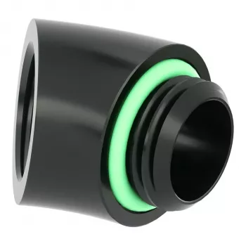Barrow 45° adapteris G1/4 išorinis į G1/4 vidinis, juodas TDWT45-V2 B