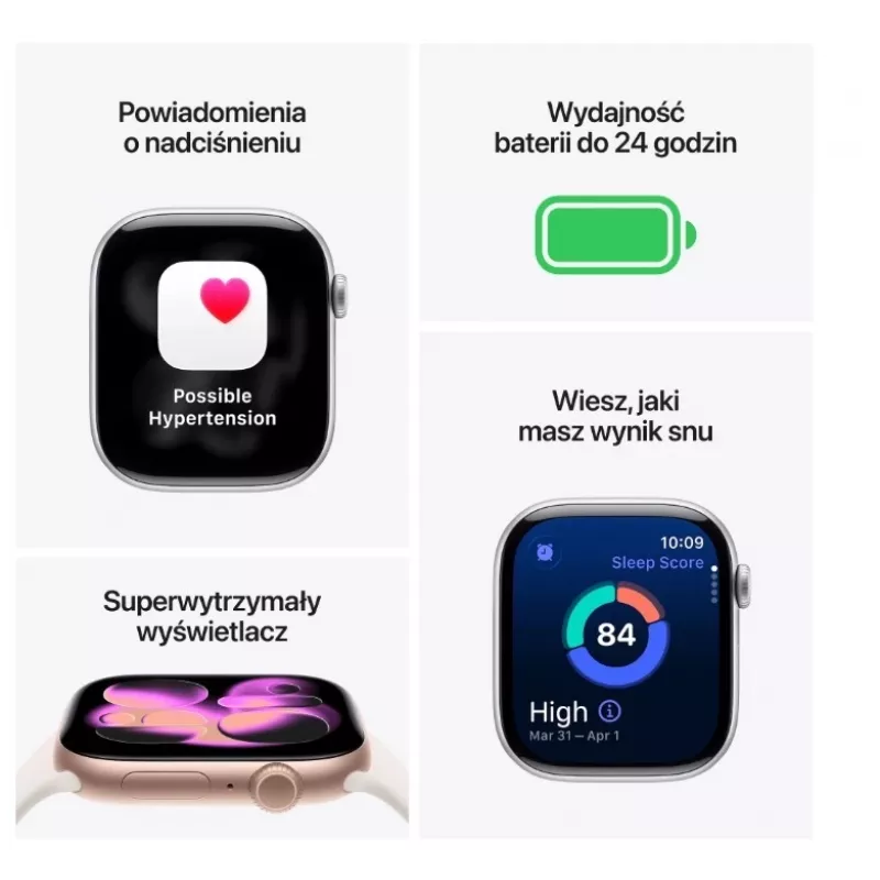 Išmanusis laikrodis Apple Watch Series 11 GPS + Cellular 42 mm auksinis titano korpusas su Light Blush Sport apyranke M/L