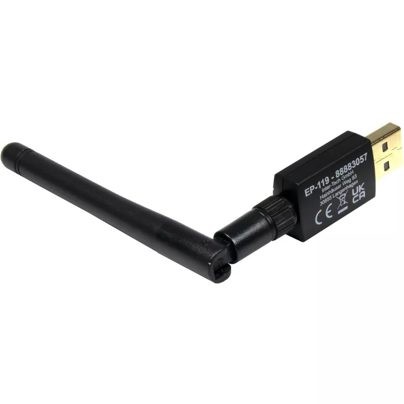 USB Wi-Fi / Bluetooth adapteris INTER-TECH EP-119, Wi-Fi 5 (802.11ac) dviejų juostų 600 Mbit/s