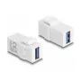 DeLOCK Keystone modulis USB 3.0 A moteriškas į USB 3.0 A moteriškas baltas 1:1