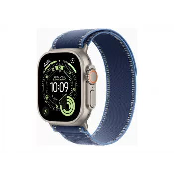 Apple Watch Ultra 3 GPS + Cellular 49mm natūralaus titano korpusas su mėlyna/ryškiai mėlyna Trail Loop apyranke (M/L)
