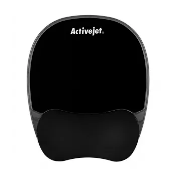 Gelinė riešo atrama pelytei ActiveJet – juoda 220×250 mm, gelis ir silikonas, neslystantis pagrindas