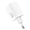 Baseus Super Si Pro greitasis įkroviklis USB + USB-C 30W (baltas)