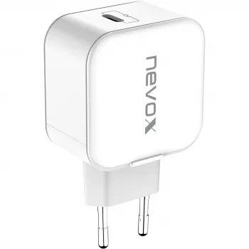 nevox 20W USB-C PD įkroviklis baltas maitinimo adapteris