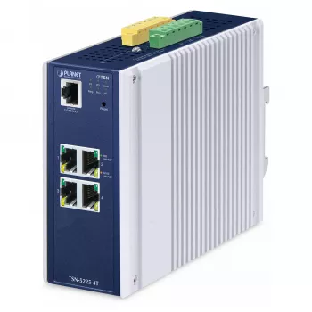 Valdomas jungiklis PLANET TSN-5225-4T IP30 DIN-bėgis L2+ 4 prievadai Gigabit Ethernet