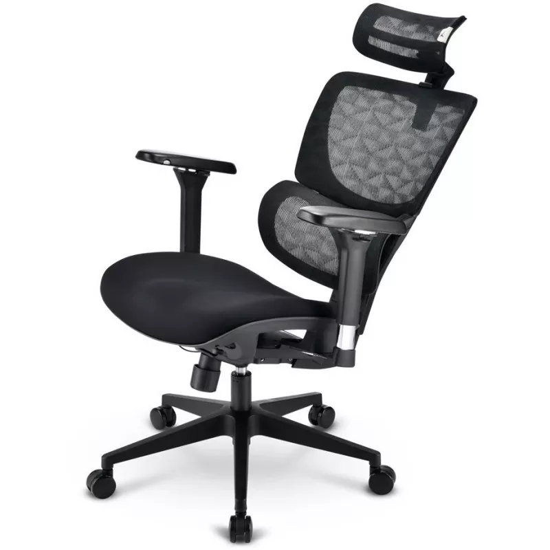 Biuro kėdė Sharkoon OfficePal C40 – juoda, ergonomiškas dizainas, reguliuojamas aukštis