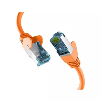 EFB-Elektronik RJ45 lizdinis kabelis Cat.7 7,5 m oranžinis S/FTP PIMF tinklo kabelis LAN DSL (EC020200226)
