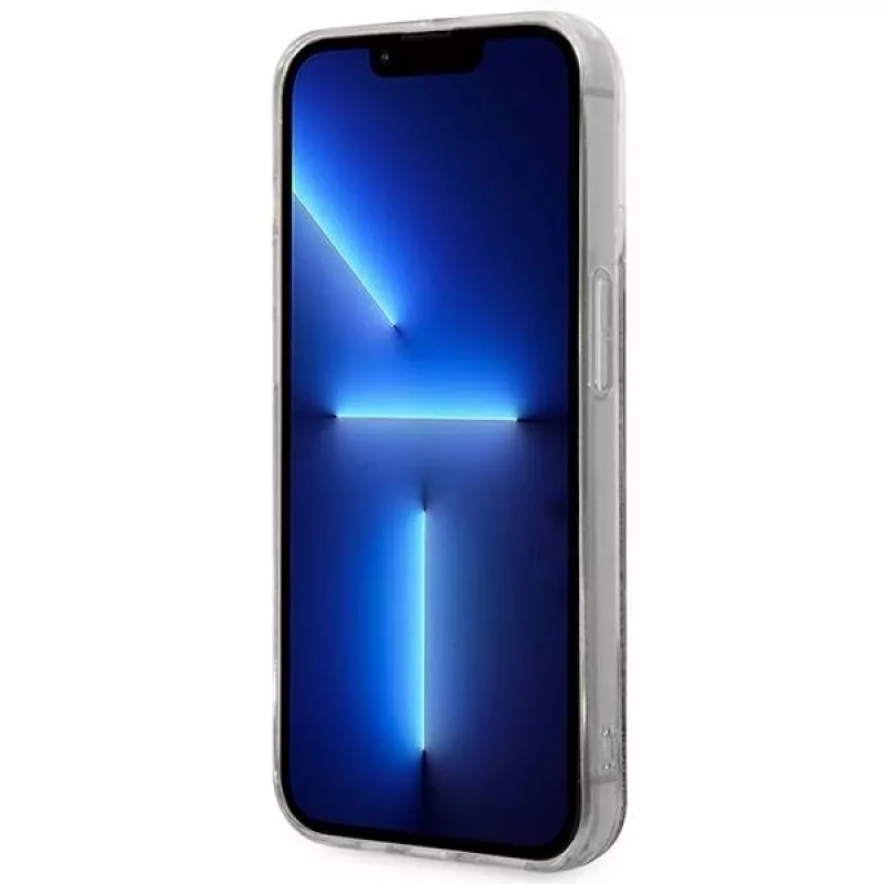 Karl Lagerfeld KLHCP14XLMNMS iPhone 14 Pro Max 6,7″ kietas dėklas sidabrinis / sidabrinis Liquid Glitter Monogram
