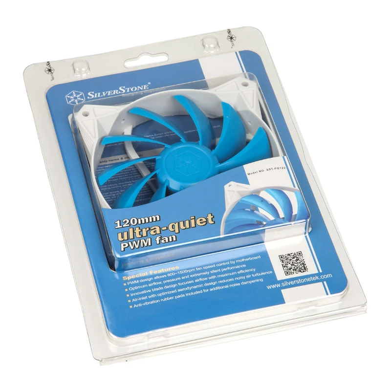SilverStone SST-FQ122 120mm korpuso ventiliatorius - Baltas