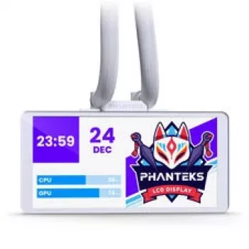 Phanteks Glacier One 360M25 LCD skysčio aušinimo sistema su 6 colių ekranu - 360 mm, balta