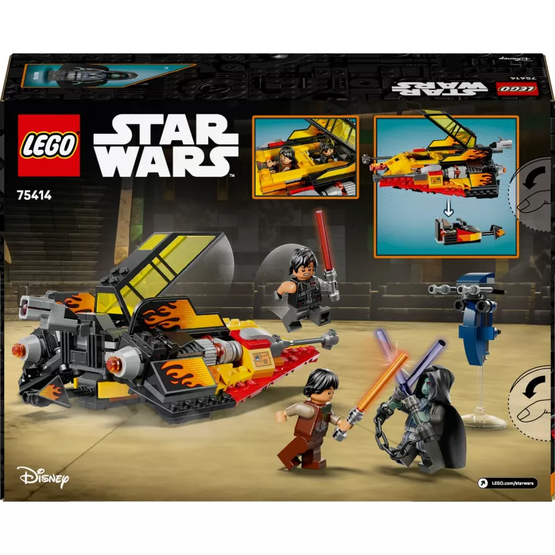 LEGO Star Wars Liepsnos greitaeigis 75414 sniego transporto priemonės rinkinys – 349 detalės, 3 minifigūrėlės, nuo 7 metų