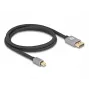 DeLOCK Mini DisplayPort į DisplayPort laidas 8K 60 Hz 1 m pilkas metalinis be fiksatoriaus