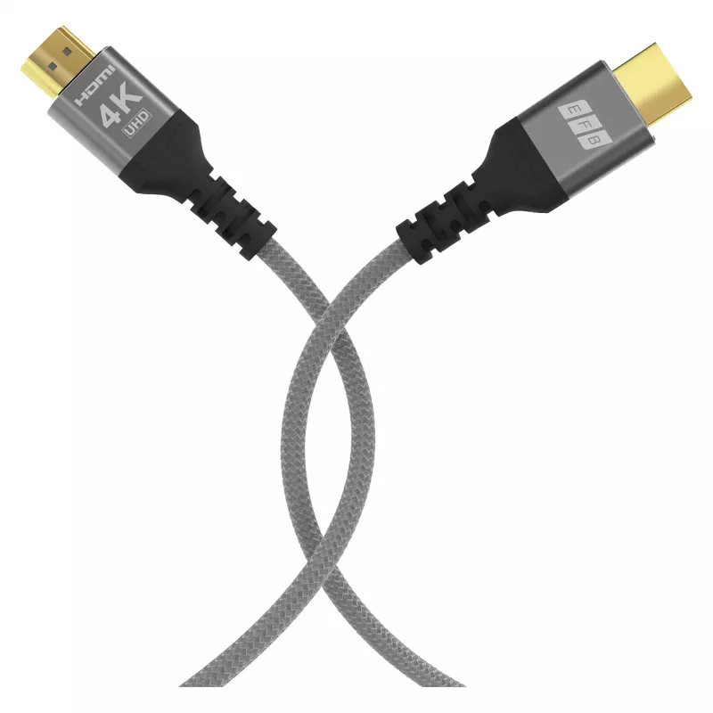 EFB Elektronik HDMI laidas High-Speed su Ethernet 4K60Hz pilkas