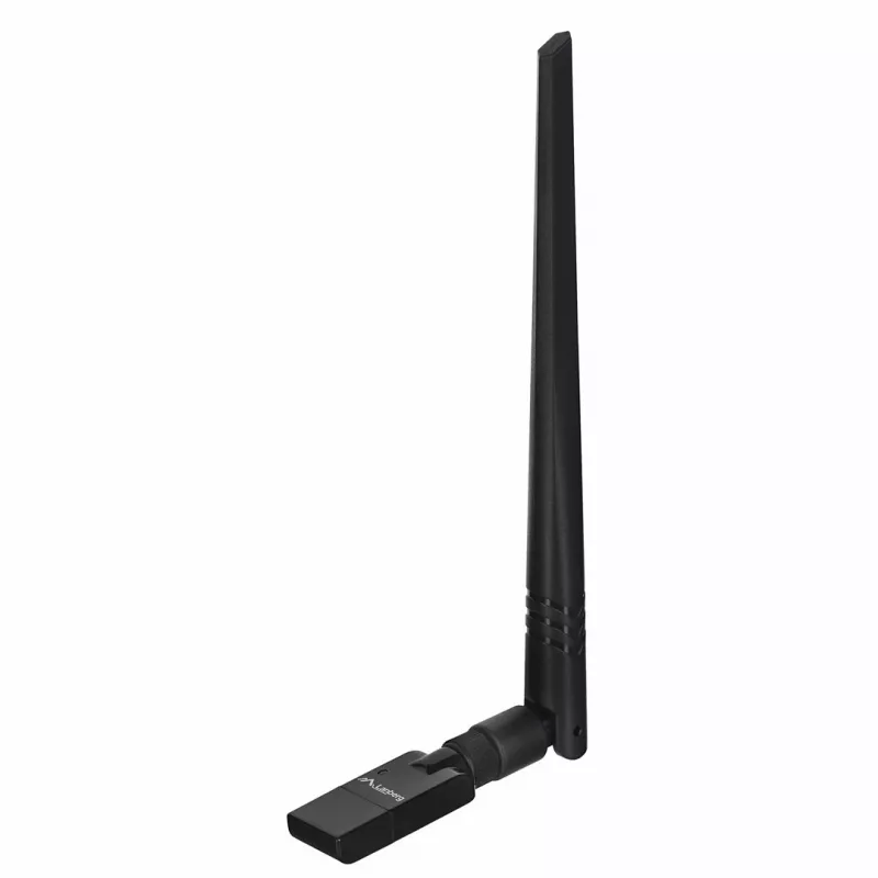 USB Wi-Fi adapteris LANBERG NC-0300-WIE, USB 2.0, dvi išorinės antenos 5 dBi, WLAN 300 Mbps, Ethernet/WLAN, juoda