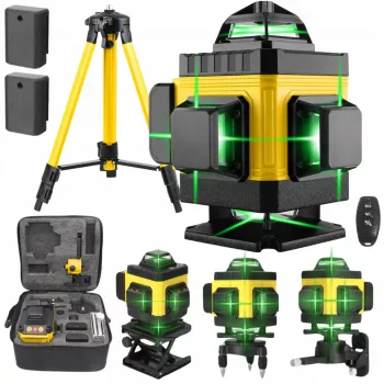 Extralink lazerinis nivelyras kryžminis plokštuminis 4D su trikoju
