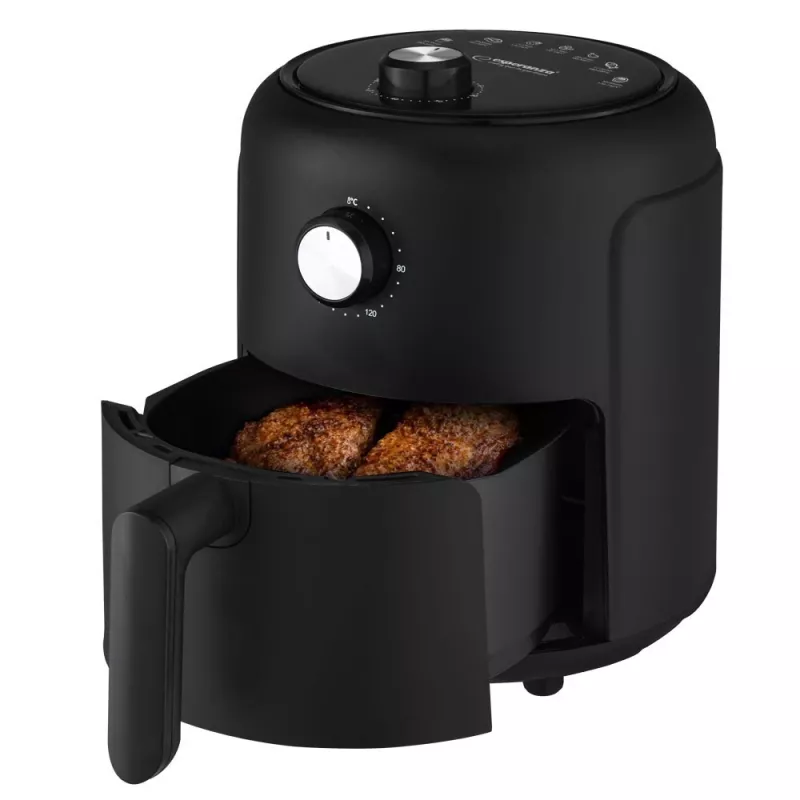 Karšto oro gruzdintuvė ESPERANZA EKA001, 2,6 L, 1000 W, 7 programų, juoda, kompaktiška stalviršinė