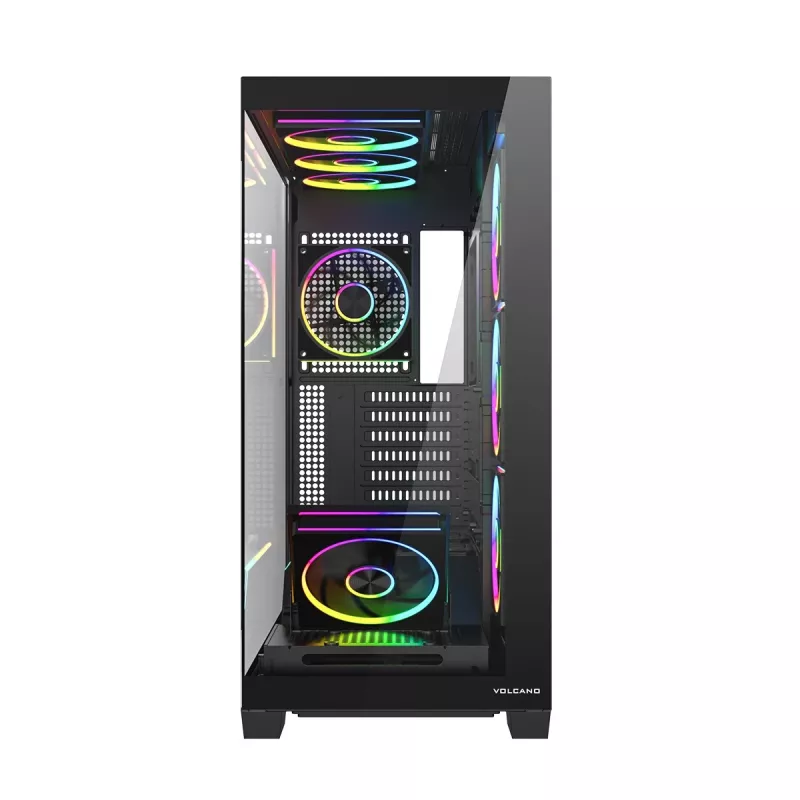 Modecom Volcano Stellar Plus ARGB Midi 8F Juodas korpusas