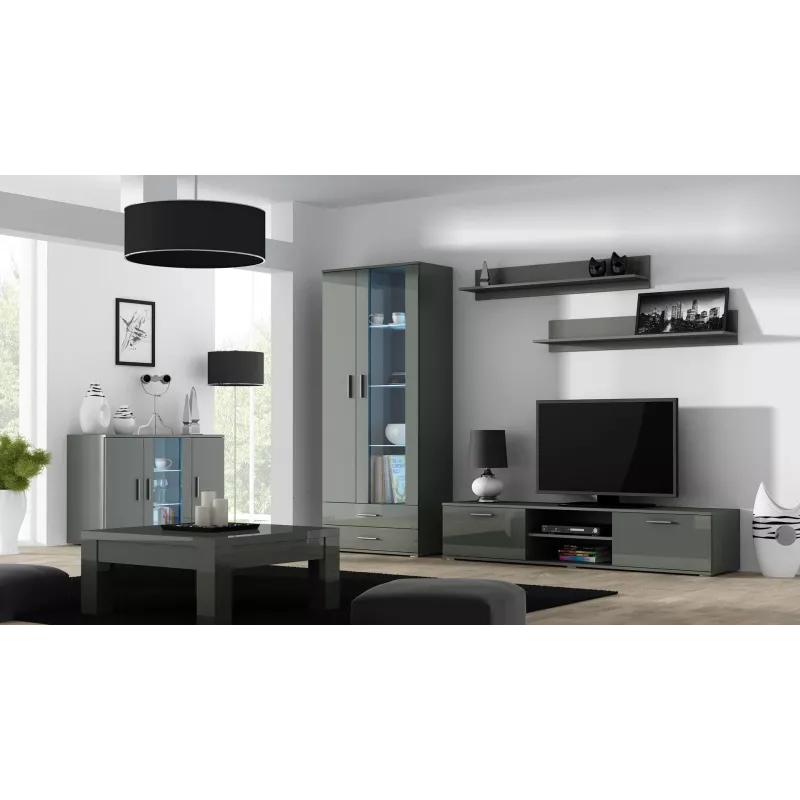 Cama Komoda 120 cm SOHO S7 pilkas/pilkas blizgus
