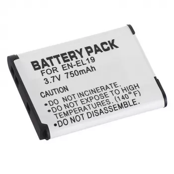 Papildoma įkraunama baterija Extra Digital EN-EL19 3,7V 1050mAh, skirta Nikon fotoaparatams