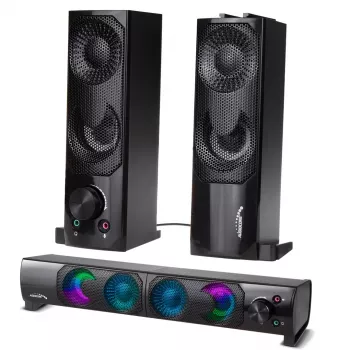 Garsiakalbis Soundbar 2 in 1 RGB LED apšvietimas Stereo Gaming USB 2 x 3W AUX 3.5 mm