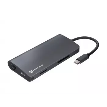 Dokavimo stotelė NATEC NMP-2162 USB 3.2 Gen 1 Type-C pilka laidinė