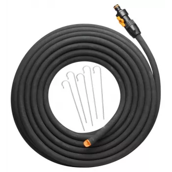 Sodo žarna Fiskars 1025935 – guminė, 15 m, antžeminė, UV atspari, juoda, 39 mm Ø