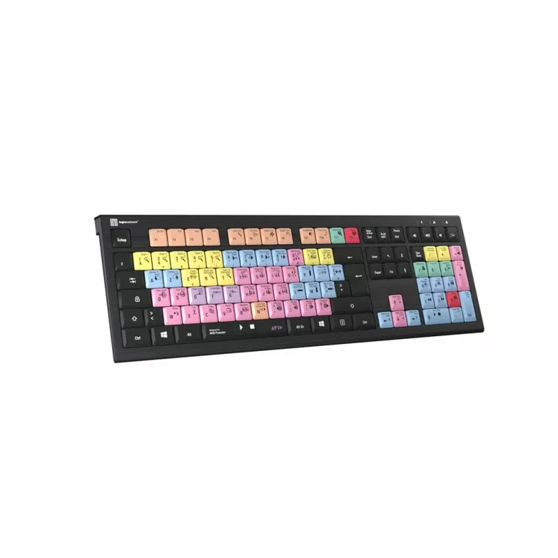 Logickeyboard ASTRA 2 USB AZERTY klaviatūra, angliški simboliai, juoda, pilno dydžio