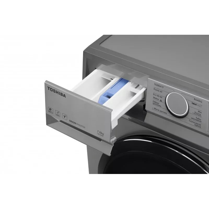Siaura skalbimo mašina Toshiba TW-BL80A2PL(SS), 8 kg