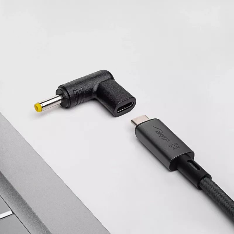 Akyga AK-ND-C04 USB-C – DC 4,0 x 1,7 mm adapteris nešiojamojo kompiuterio įkrovimui, 18,5-20 V, 100 W, skirtas Lenovo