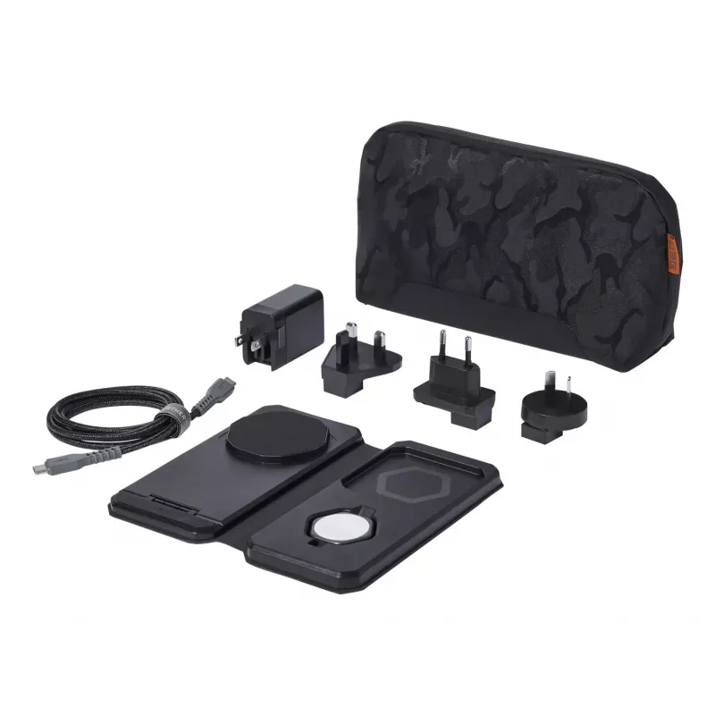 3 viename belaidžiai įkrovikliai Urban Armor Gear SRGE juodi pilki