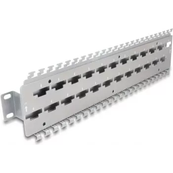 Kabelių valdymo panelė DeLOCK 67070 metalo pilka 19 colių