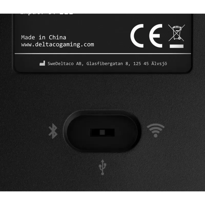 Deltaco GAM-100-DE - 65% - USB + Bluetooth - mechaniniai jungikliai - QWERTZ - RGB LED - juoda