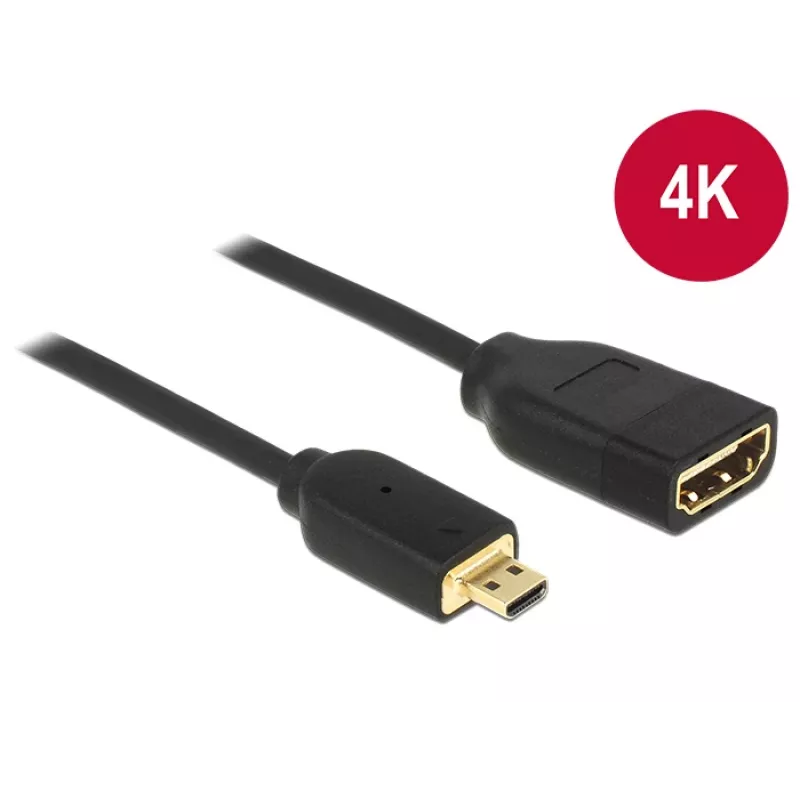 HDMI kabelis DeLOCK 0,2 m HDMI-A / HDMI Micro-D