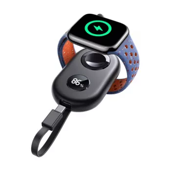 Belaidis indukcinis įkroviklis Joyroom JR-W09 3W su USB-C laidu, skirtas Apple Watch, juodas