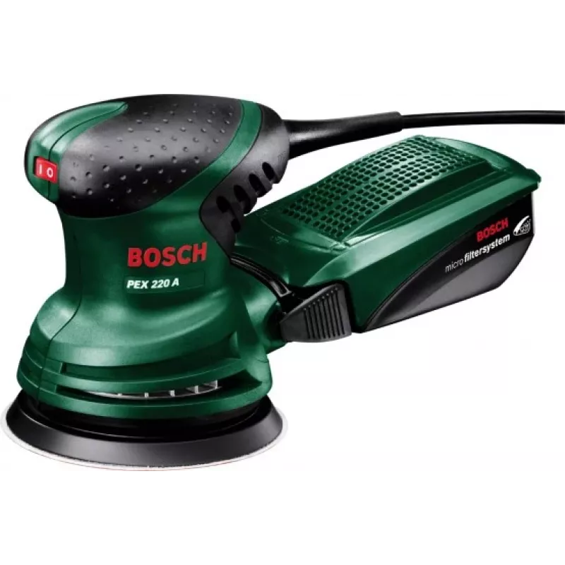 Bosch PEX 220 A orbitinis šlifuoklis 24000 OPM juoda, žalia