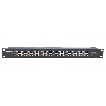 Extralink Gigabit PoE Injektorius 12 prievadų 12x 1000Mb/s RJ45, montavimui į stelažą