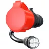 Adapteris go-e Gemini flex 22 kW, CEE raudonas trifazis 32A > buitinis kištukas (juodas, 30 cm)