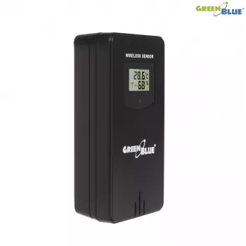 Skaitmeninė orų stotelė GreenBlue GB526 juoda – temperatūra viduje -20…60°C, lauke -40…70°C, drėgmė 20…95%, laikrodis, mėnulio fazė