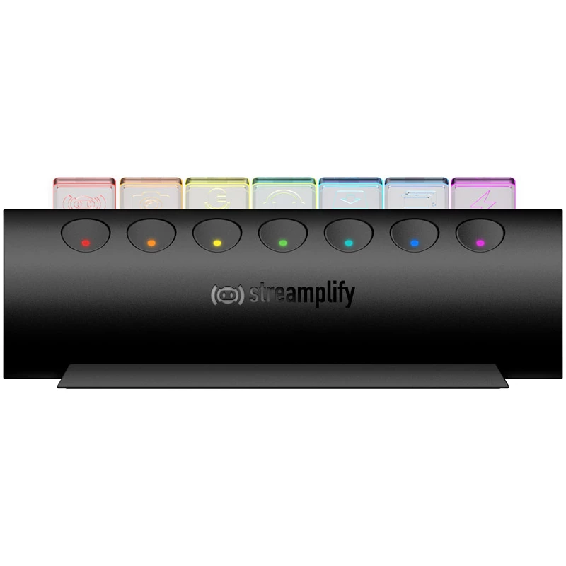 Streamplify HUB CTRL 7, 7x USB 3.0 Type A, RGB, 12V, EU maitinimo laidas - juoda