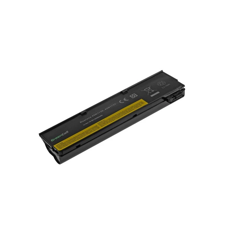 Baterija Green Cell LE57V2, skirta Lenovo ThinkPad L450 T440 T450 X240 X250 – Li‑Jonų 4400 mAh, juoda