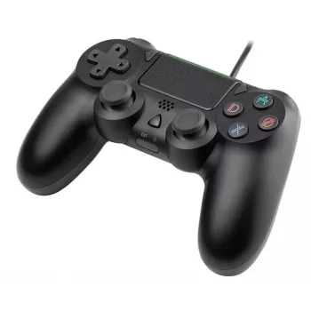 Laidinis žaidimų pultas TRACER SHOGUN PRO Black – 16 mygtukų, analoginis/digitalinis, 1,5 m laidas, vibracija, PC/PS4/PS3