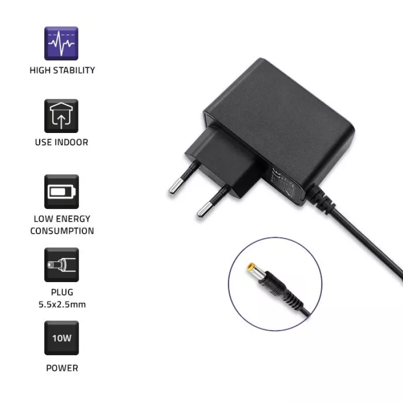 Maitinimo adapteris 10W 5V, 2A, 5.5x2.5
