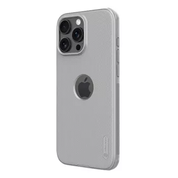 Nillkin Super Frosted Shield Pro apsauginis dėklas iPhone 16 Pro, pilkas, tvirtas plonas dangtelis