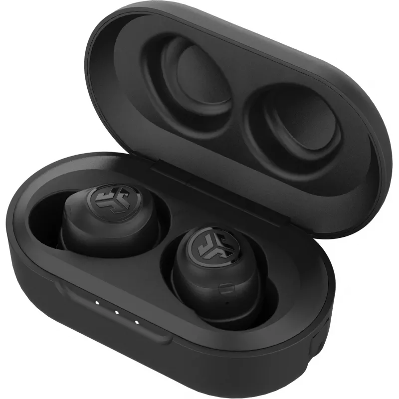 JLab JBuds Air Tikri belaidžiai ausinės į ausis USB Type-A Bluetooth Juodos (IEUEBJBUDSAIRRBLK82)