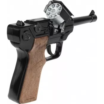 Žaislinis metalinis policijos revolveris Gonher 8 šūviams, modelis 258441