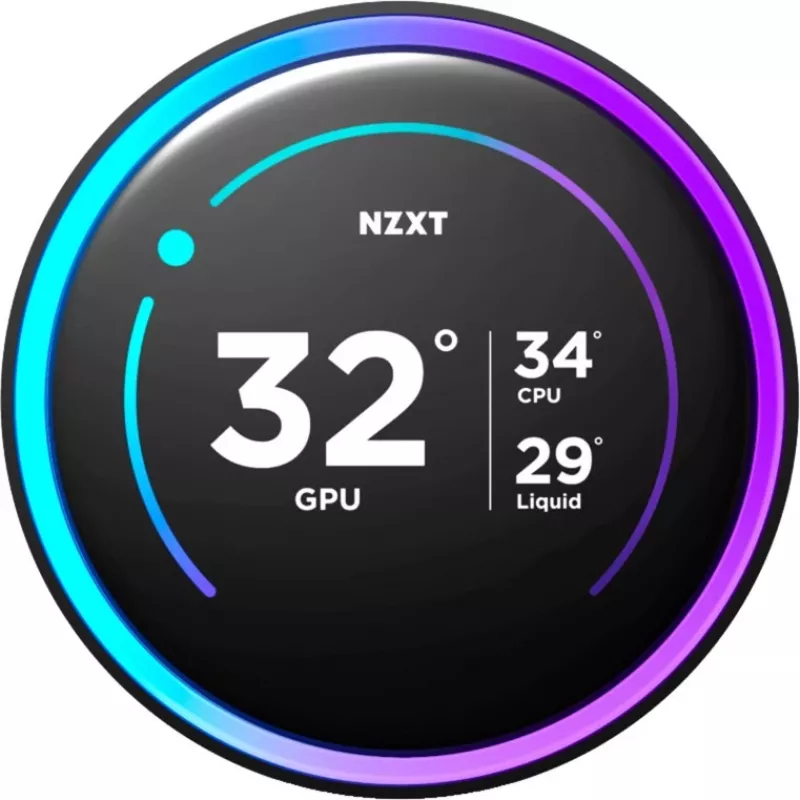 NZXT KRAKEN Elite V2 240 skysčio aušinimo komplektas su ekranu, juodas RL-KN24E-B2