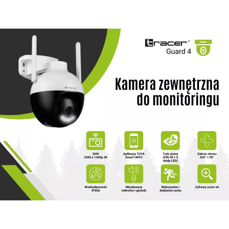 Stebėjimo kamera Tracer 47376 GUARD 4 HD
