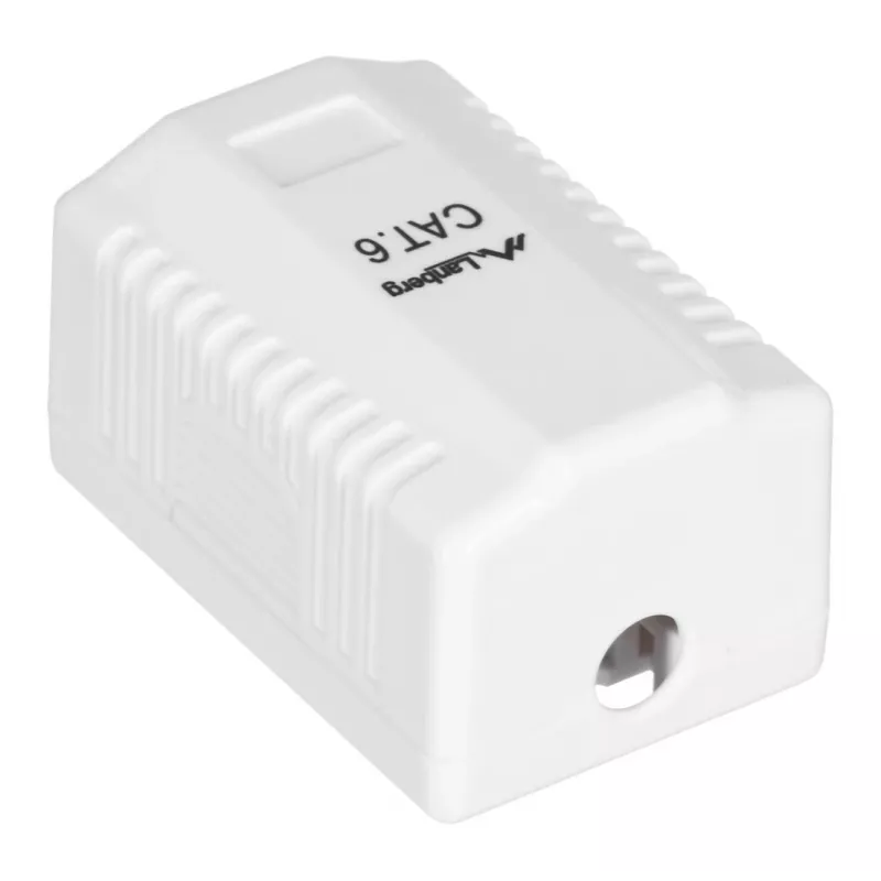 LANBERG OU6-0001-W – montažinė RJ-45 lizdo dėžutė, Cat6, balta
