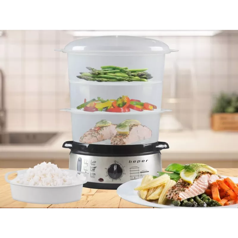Garo puodas Beper BC.250 3 krepšeliai 800 W nerūdijantis plienas